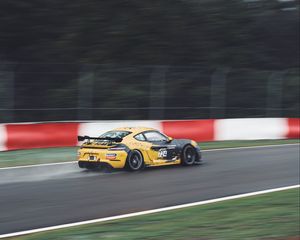 Превью обои porsche cayman gt4, porsche, спорткар, гонки, скорость