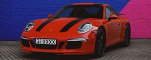 Превью обои porsche cayman, porsche, спорткар, суперкар, красный