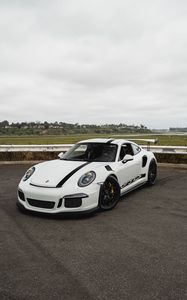 Превью обои porsche gt3 rs, porsche, спорткар, автомобиль, вид спереди