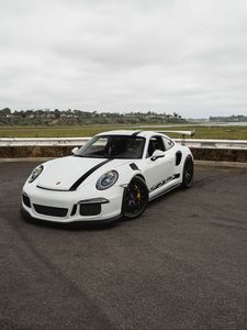 Превью обои porsche gt3 rs, porsche, спорткар, автомобиль, вид спереди