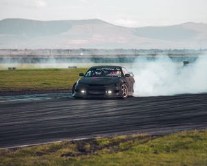 Превью обои porsche, спорткар, машина, дрифт