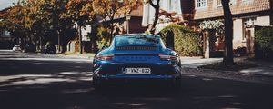 Превью обои porsche, спорткар, вид сзади