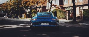 Превью обои porsche, спорткар, вид сзади