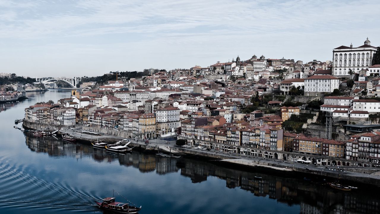 Обои португалия, порт, берег, строения