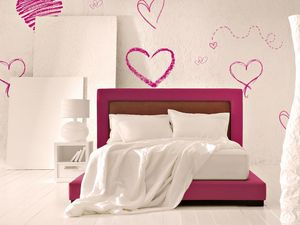 Превью обои постель, комната, романтика, сердце, дизайн