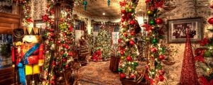 Превью обои праздник, рождество, украшения, игрушки, елка