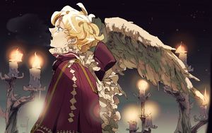Превью обои принц, ангел, крылья, аниме, арт