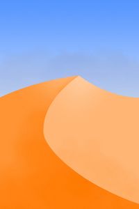 Превью обои пустыня, дюна, песок, вектор, арт, минимализм