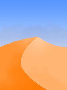 Превью обои пустыня, дюна, песок, вектор, арт, минимализм