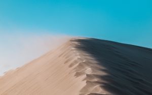 Превью обои пустыня, дюна, песок, следы
