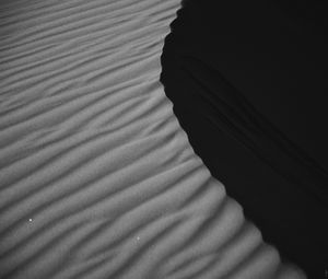 Превью обои пустыня, дюна, песок, черно-белый