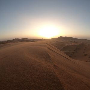 Превью обои пустыня, дюны, песок, закат, дикая природа