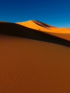 Превью обои пустыня, дюны, песок, тень, холмы