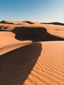 Превью обои пустыня, дюны, песок, холмы, небо