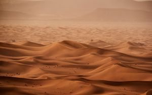 Превью обои пустыня, дюны, песок, песчаная буря