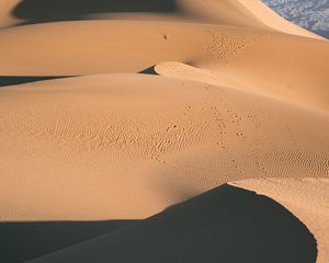 Превью обои пустыня, дюны, вид сверху, холмы, песок