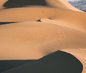 Превью обои пустыня, дюны, вид сверху, холмы, песок