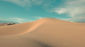 Превью обои пустыня, холм, песок, дюны, волны