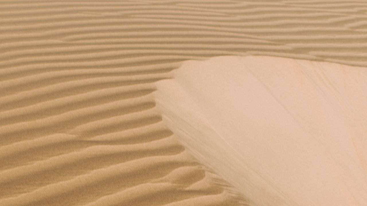 Обои пустыня, песок, барханы, волны, волнистый