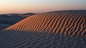 Превью обои пустыня, песок, дюны, холмы, пейзаж