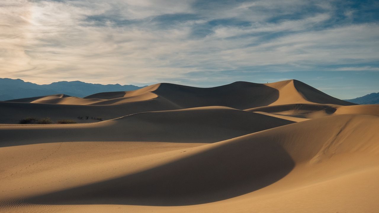 Обои пустыня, песок, дюны, холмы, холмистый