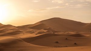 Превью обои пустыня, песок, дюны, горизонт