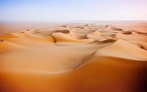 Превью обои пустыня, песок, горы