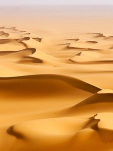 Превью обои пустыня, песок, горы, узоры, линии