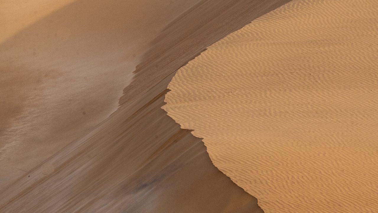 Обои пустыня, песок, холм, склон, дюны