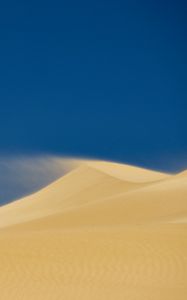 Превью обои пустыня, песок, холм, пыль, небо