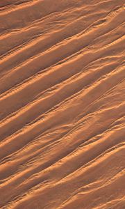 Превью обои пустыня, песок, вид сверху, коричневый