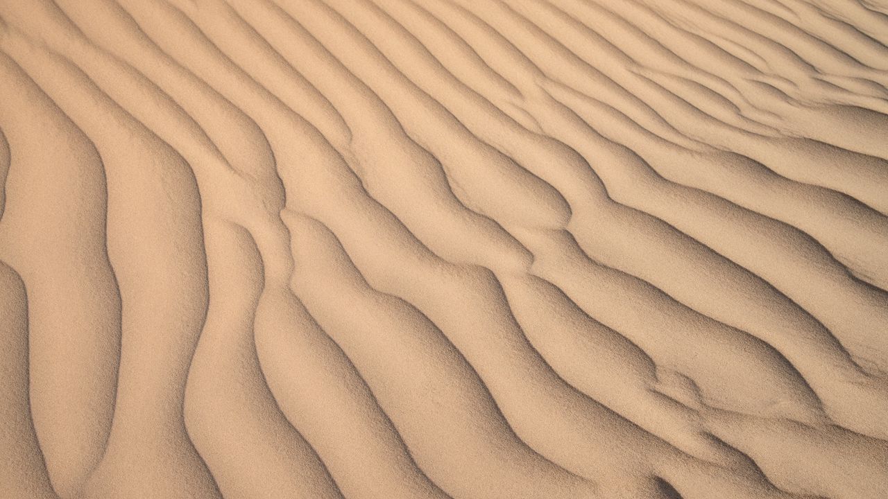 Обои пустыня, песок, волны, рельеф, текстура