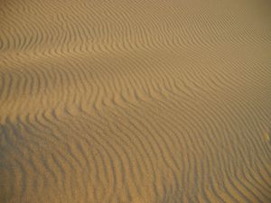 Превью обои пустыня, песок, волны, поверхность