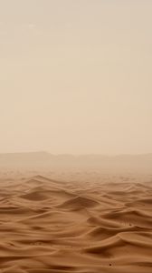 Превью обои пустыня, песок, волны, рельеф, коричневый