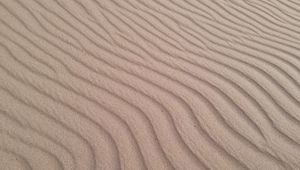 Превью обои пустыня, песок, волны, текстура, рельеф, коричневый