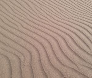 Превью обои пустыня, песок, волны, текстура, рельеф, коричневый