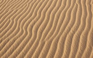 Превью обои пустыня, песок, волны, текстура, коричневый