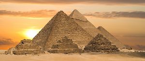Превью обои пустыня, пирамиды, египет