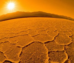 Превью обои пустыня, засуха, солнце, жара, день, земля