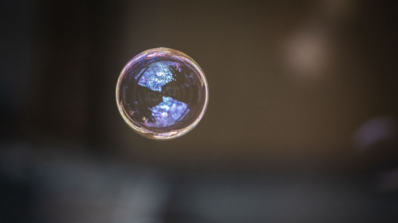 Обои пузырь, блики, размытие, прозрачный, макро