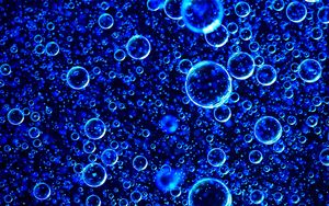 Превью обои пузырь, круглый, абстракция, синий