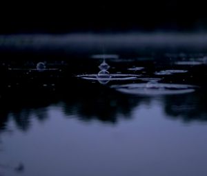 Превью обои пузырь, рябь, вода, макро, темный
