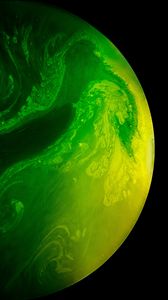 Превью обои пузырь, шар, абстракция, зеленый