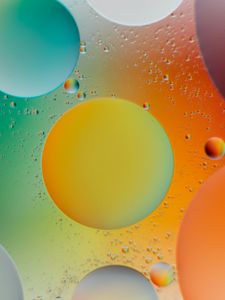 Превью обои пузыри, градиент, разноцветный, абстракция