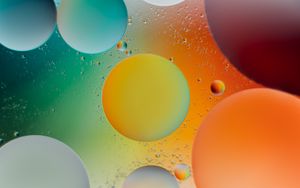 Превью обои пузыри, градиент, разноцветный, абстракция