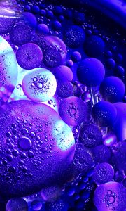 Превью обои пузыри, капли, круги, структура, прозрачный, пурпурный, темный
