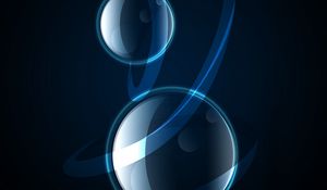 Превью обои пузыри, круги, абстракция, темный