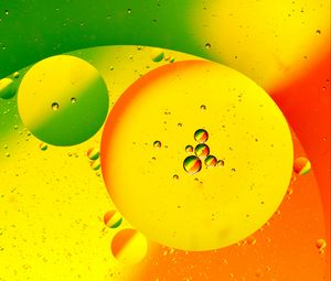 Превью обои пузыри, круги, абстракция, желтый