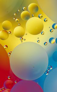 Превью обои пузыри, круги, градиент, вода, блики