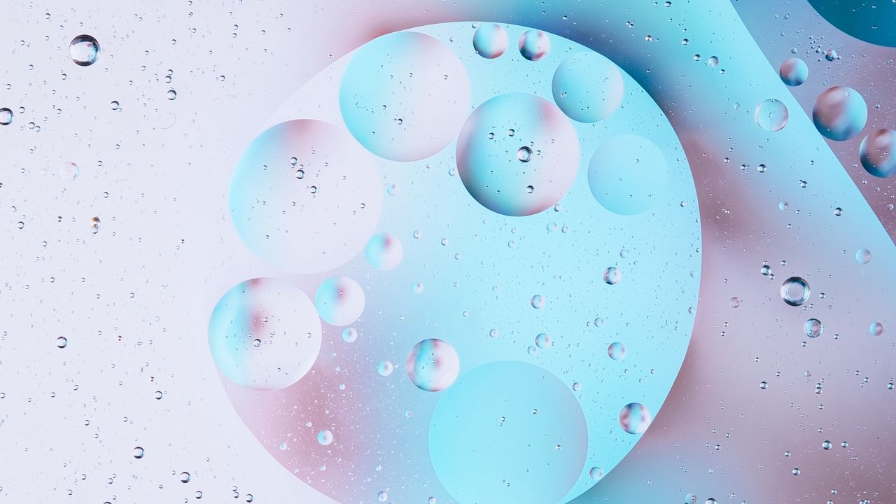 Обои пузыри, круги, макро, светлый